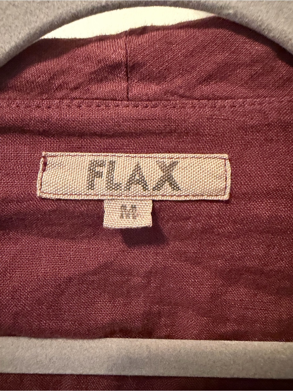 Flax Open-front Drape Cardigan Linen Cotton Blend Sleeves Size Medium - Picture 8 of 11